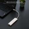 Hub nanocable usb - a 3.0. a 4xusb3.0 usb - a - m - usb 3.0 - h aluminio color plata 18 cm