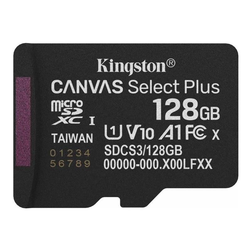 Tarjeta memoria micro secure digital sdxc 128gb kingston canvas select plus clase 10 uhs - 1