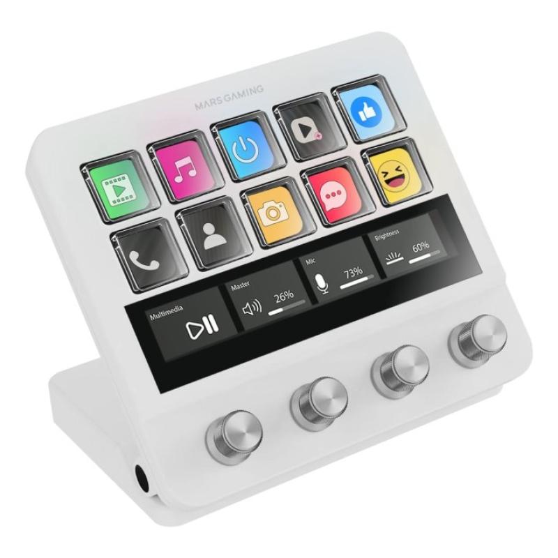 Control deck pro mars gaming msdpro blanco