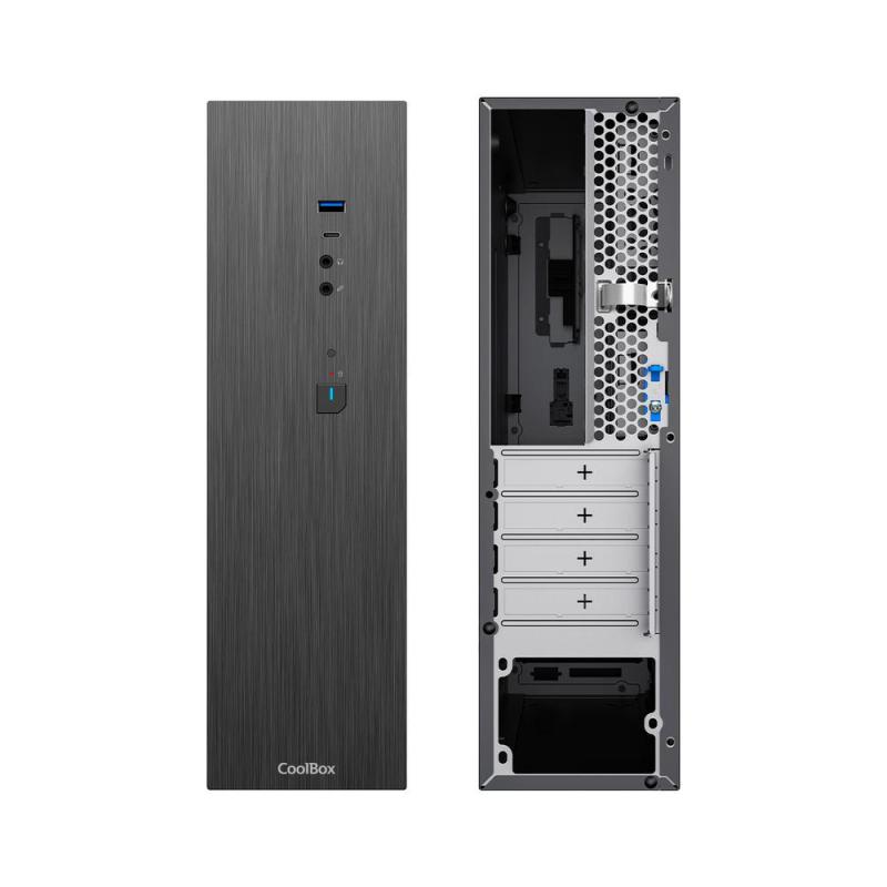 Caja ordenador coolbox t370 - 1 matx negro con fuente tfx