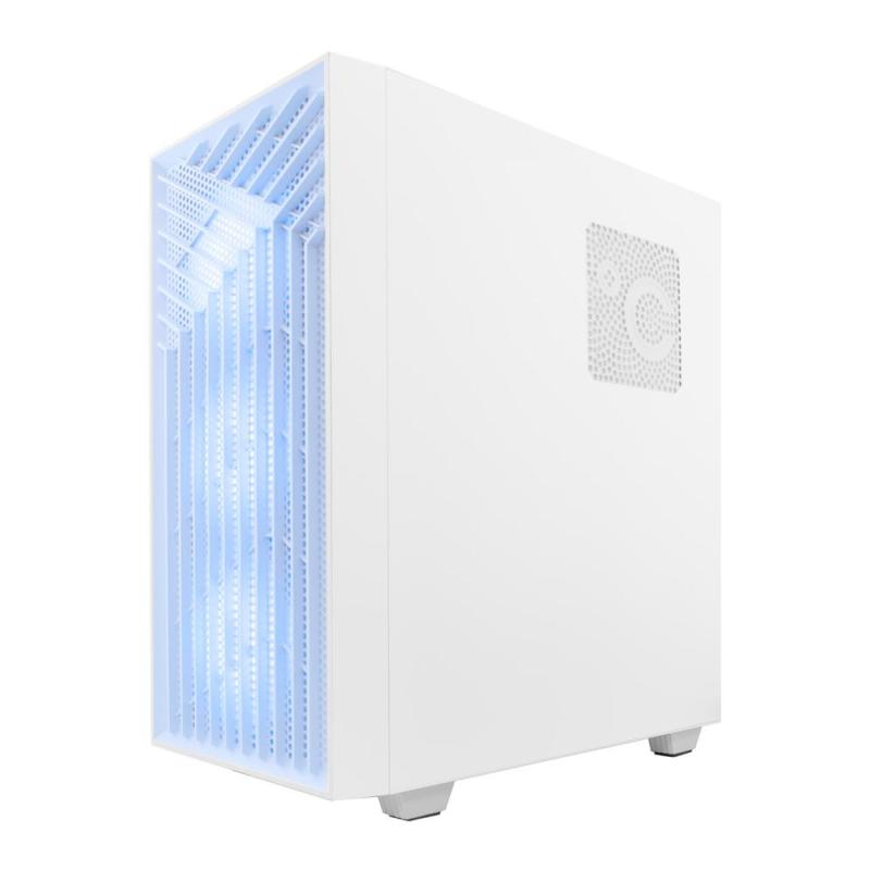 Caja ordenador gaming coolbox ga300 grid line atx argb cristal templado blanco