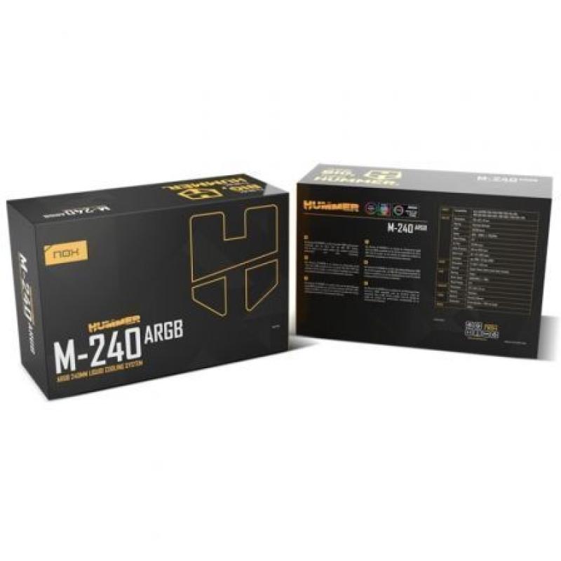 Kit refrigeracion liquida nox hummer m - 240 argb 2x 120mm negro
