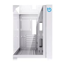 Caja ordenador gaming hiditec atx sky cristal templado blanco