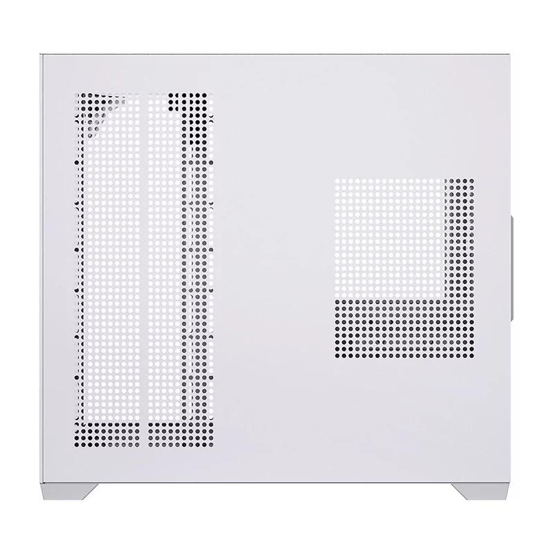 Caja ordenador gaming hiditec atx sky cristal templado blanco