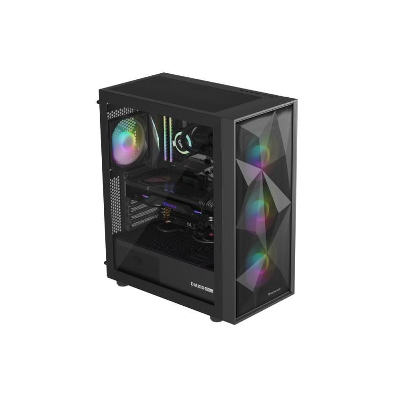 Caja ordenador gaming genesis diaxid 605 argb atx cristal templado negra