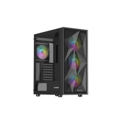 Caja ordenador gaming genesis diaxid 605 argb atx cristal templado negra