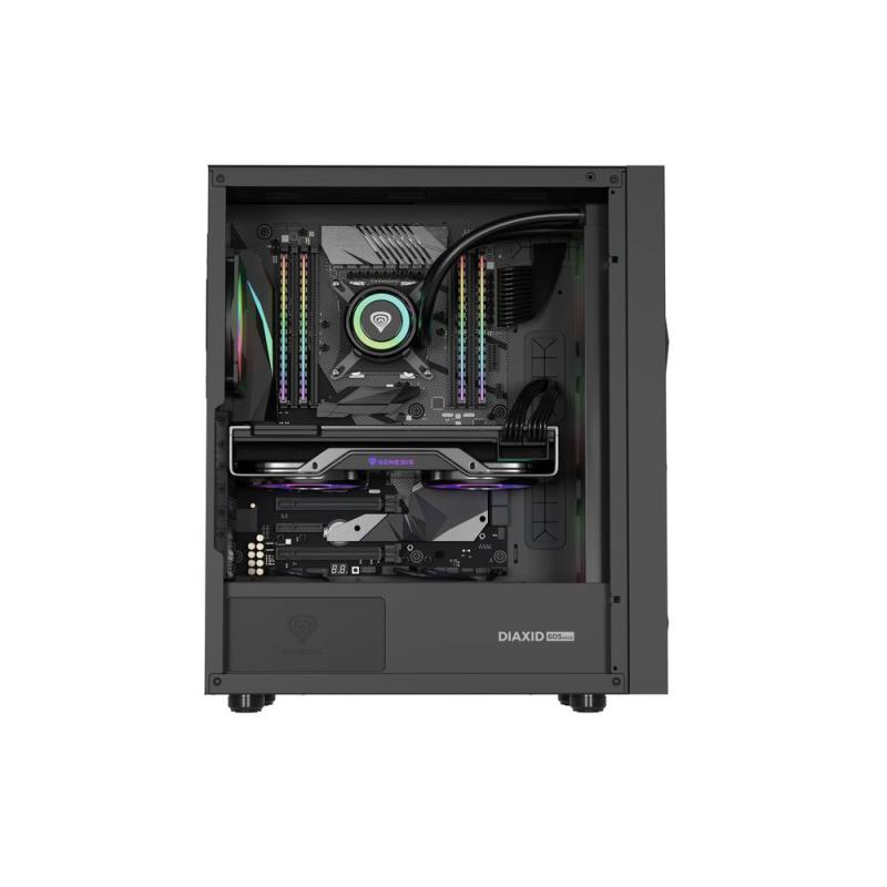 Caja ordenador gaming genesis diaxid 605 argb atx cristal templado negra