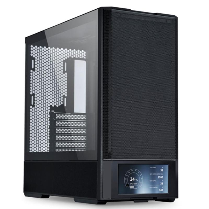 Caja ordenador gaming lian li lancool 207 lcd atx argb cristal templado negra