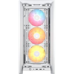 Caja ordenador gaming corsair frame 4000d rs atx argb cristal templado blanca