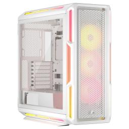 Caja ordenador gaming corsair icue 5000t atx lx rgb cristal templado blanca