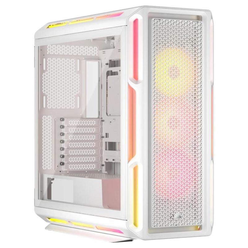 Caja ordenador gaming corsair icue 5000t atx lx rgb cristal templado blanca