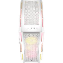 Caja ordenador gaming corsair icue 5000t atx lx rgb cristal templado blanca