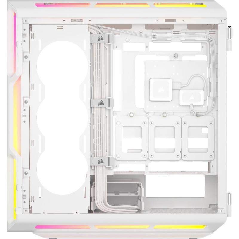Caja ordenador gaming corsair icue 5000t atx lx rgb cristal templado blanca