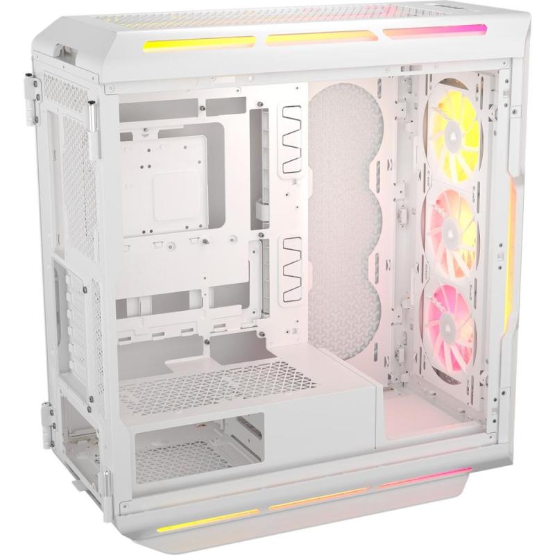 Caja ordenador gaming corsair icue 5000t atx lx rgb cristal templado blanca