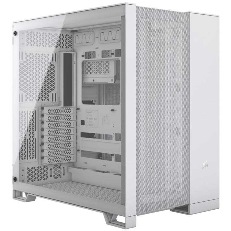 Caja ordenador gaming corsair 6500d airflow atx cristal templado blanco