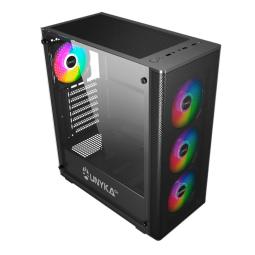 Caja ordenador gaming unykach mir 100 atx argb cristal templado negro