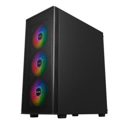 Caja ordenador gaming unykach mir 100 atx argb cristal templado negro