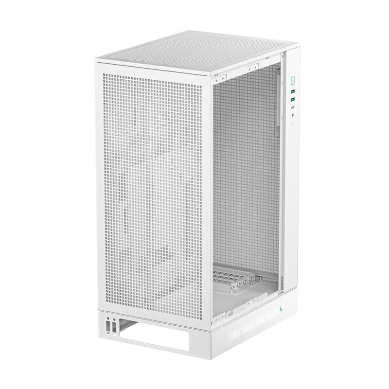 Caja ordenador gaming deepcool matx ch270 digital cristal templado blanca