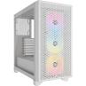 Caja ordenador gaming corsair 3000d airflow atx argb cristal templado blanca