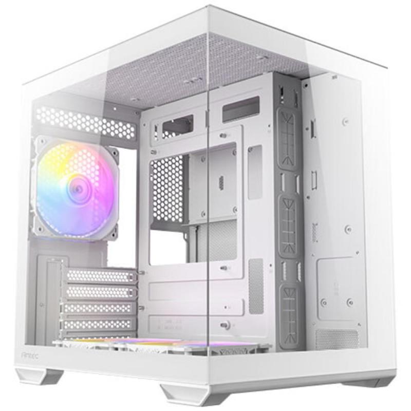 Caja ordenador gaming antec cx60m matx argb cristal templado blanco