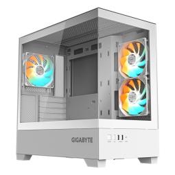 Caja ordenador gaming gigabyte c201 matx vidrio usb 3.2 blanca