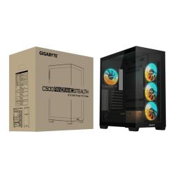 Caja ordenador gaming gigabyte c500 atx rgb vidrio usb 3.2 negra