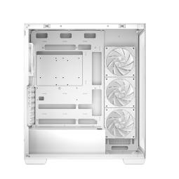 Caja ordenador gaming deepcool cg580 4f atx rgb cristal templado blanca