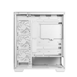Caja ordenador gaming deepcool cg580 4f atx rgb cristal templado blanca