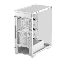 Caja ordenador gaming deepcool cg580 4f atx rgb cristal templado blanca