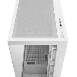 Caja ordenador gaming deepcool cg580 4f atx rgb cristal templado blanca