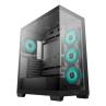 Caja ordenador gaming deepcool cg580 4f atx rgb cristal templado negra