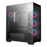 Caja ordenador gaming deepcool cg580 4f atx rgb cristal templado negra