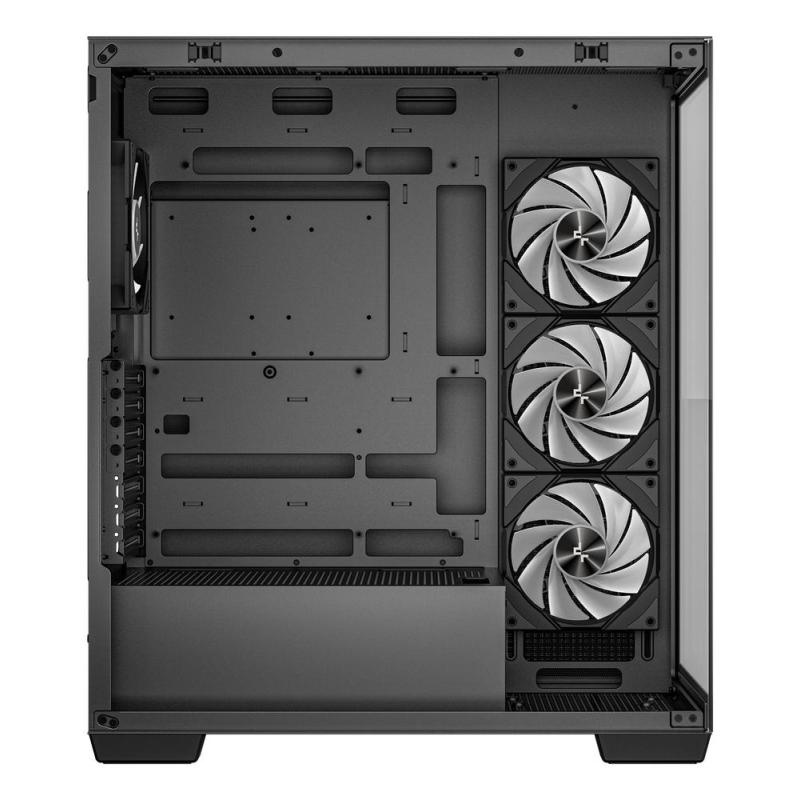 Caja ordenador gaming deepcool cg580 4f atx rgb cristal templado negra