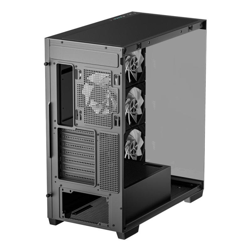 Caja ordenador gaming deepcool cg580 4f atx rgb cristal templado negra