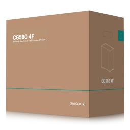 Caja ordenador gaming deepcool cg580 4f atx rgb cristal templado negra