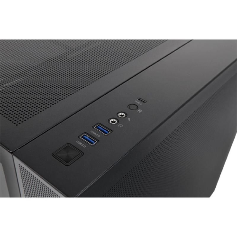 Caja ordenador gaming thermaltake view 380 cx1 atx argb cristal templado negro