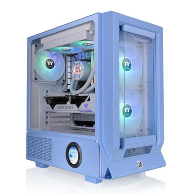 Caja ordenador gaming thermaltake ceres 350 mx atx argb cristal templado azul