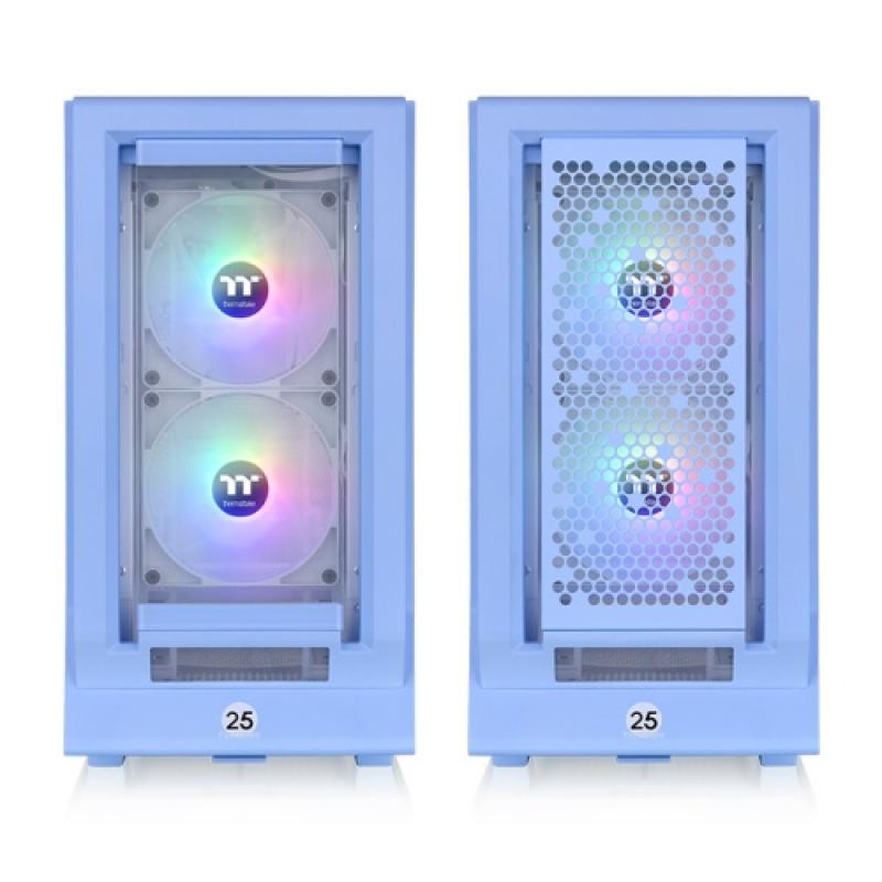 Caja ordenador gaming thermaltake ceres 350 mx atx argb cristal templado azul