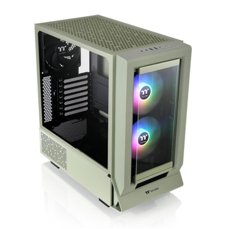 Caja ordenador gaming thermaltake ceres 350 mx atx argb cristal templado verde