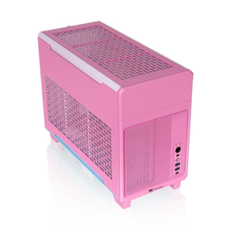 Caja ordenador gaming thermaltake tr100 matx rosa