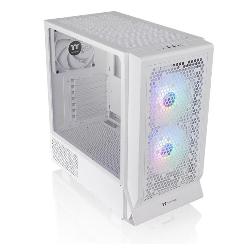 Caja ordenador gaming thermaltake ceres 330 tg atx argb cristal templado blanca