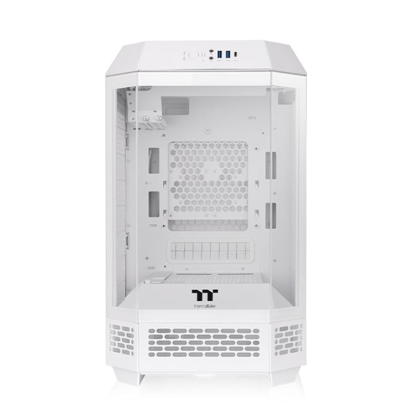 Caja ordenador gaming thermaltake tower 250 mini - itx cristal templado blanca
