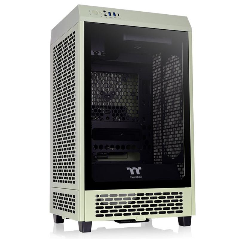 Caja ordenador gaming thermaltake the tower 200 mini - itx cristal templado verde