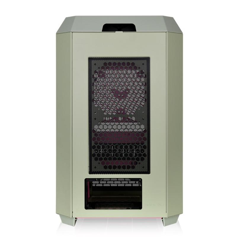 Caja ordenador gaming thermaltake the tower t300 matx cristal templado verde