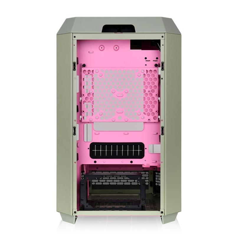 Caja ordenador gaming thermaltake the tower t300 matx cristal templado verde