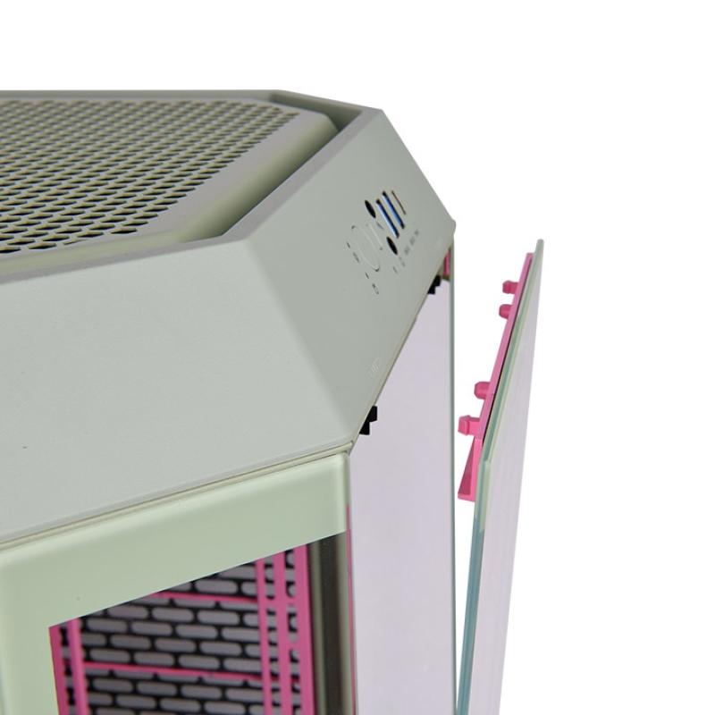 Caja ordenador gaming thermaltake the tower t300 matx cristal templado verde
