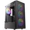 Caja ordenador gaming antec ax26 argb elite atx cristal templado negra