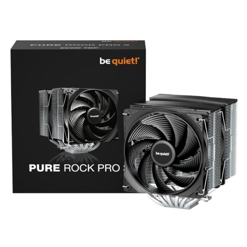 Ventilador disipador cpu be quiet pure rock pro 3 2 x 120mm negro