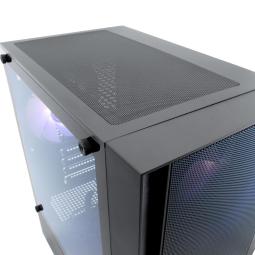 Caja ordenador gaming coolbox gm220 mpfusion matx arg cristal templado negra