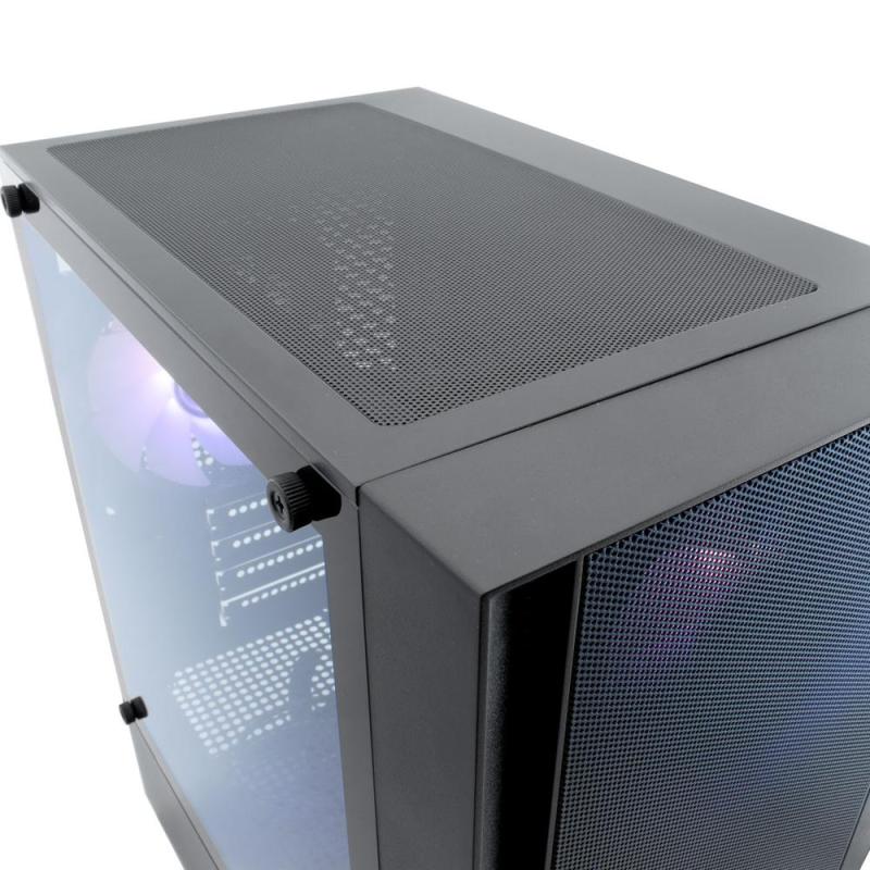 Caja ordenador gaming coolbox gm220 mpfusion matx arg cristal templado negra